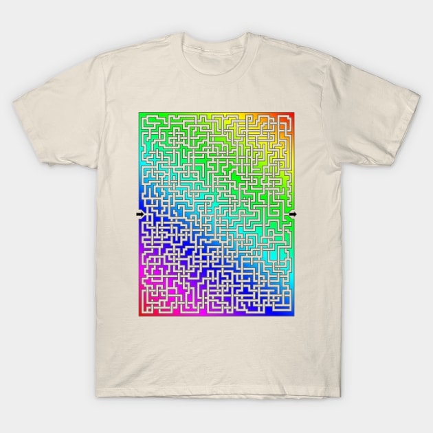 Rainbow Maze T-Shirt by gorff